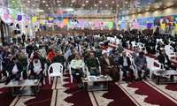 مراسم بزرگداشت شهدای مقاومت در مصلی امام خامنه‌ای خورموج با حضور فرماندار دشتی