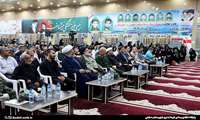 مراسم چهلمین روز شهدا اقتدار میهن شهید ایمان قائدی  در مصلی امام خامنه ای شهر خورموج برگزار شد