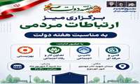 برگزاری میز ارتباطات مردمی به مناسبت هفته دولت.