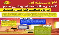 ۳ وسیله ای که در حالت خاموشی هم برق مصرف می کنند.