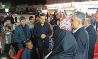 برگزاری میز خدمت مدیرکل بهزیستی بوشهر در تجمع شبانه مردمی میدان شهید مهدوی